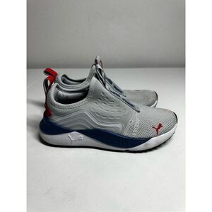 PUMA Unisex-Child Pacer Future Slip on Sneaker Size 4C Gray Red See Description